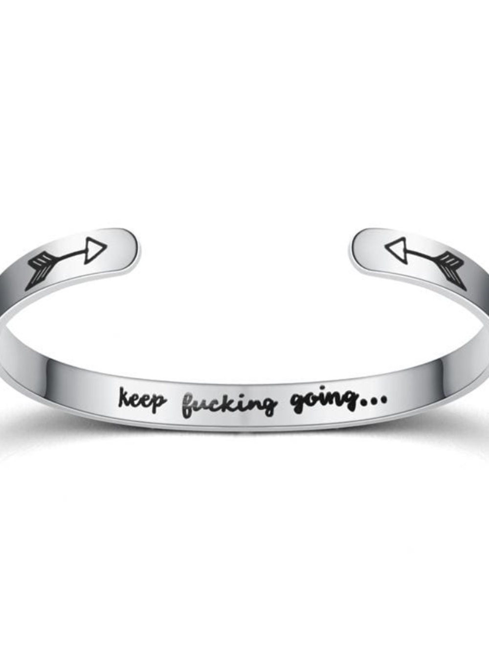 Stainless Steel Silver Cuff Bracelet Unisex Adult‎
